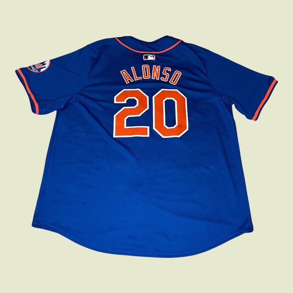 Nike New‎ York Mets Limited Jersey Pete Alonso #20 Blue Orange MLB Men's XL - Picture 2 of 11
